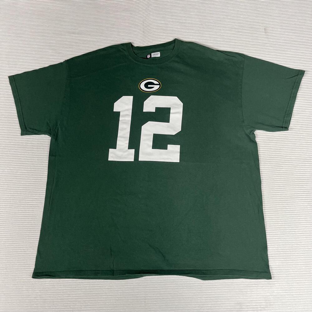 Green Bay Packers Shirt Mens 2XL Green NFL Football Aaron Rodgers Team Apparel